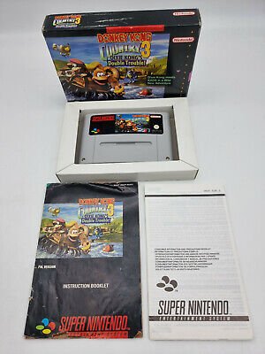 DONKEY KONG COUNTRY 3 DIXIE KONGS DOUBLE TROUBLE! SUPER NINTENDO PAL USED