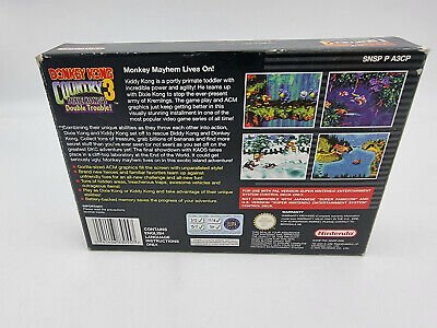 DONKEY KONG COUNTRY 3 DIXIE KONGS DOUBLE TROUBLE! SUPER NINTENDO PAL USED - Image 3