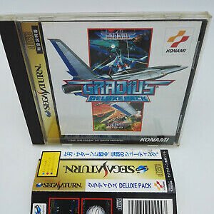 GRADIUS DELUXE PACK SPINE CARD JAPAN VERSION SEGA SATURN USED TESTED