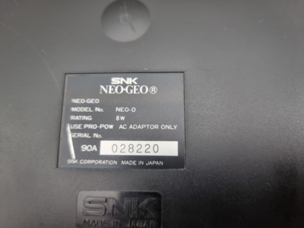 NEO GEO AES CONSOLE+ADAPTER 100-240V USED LOW SERIAL 028220 NEO-O - Image 5