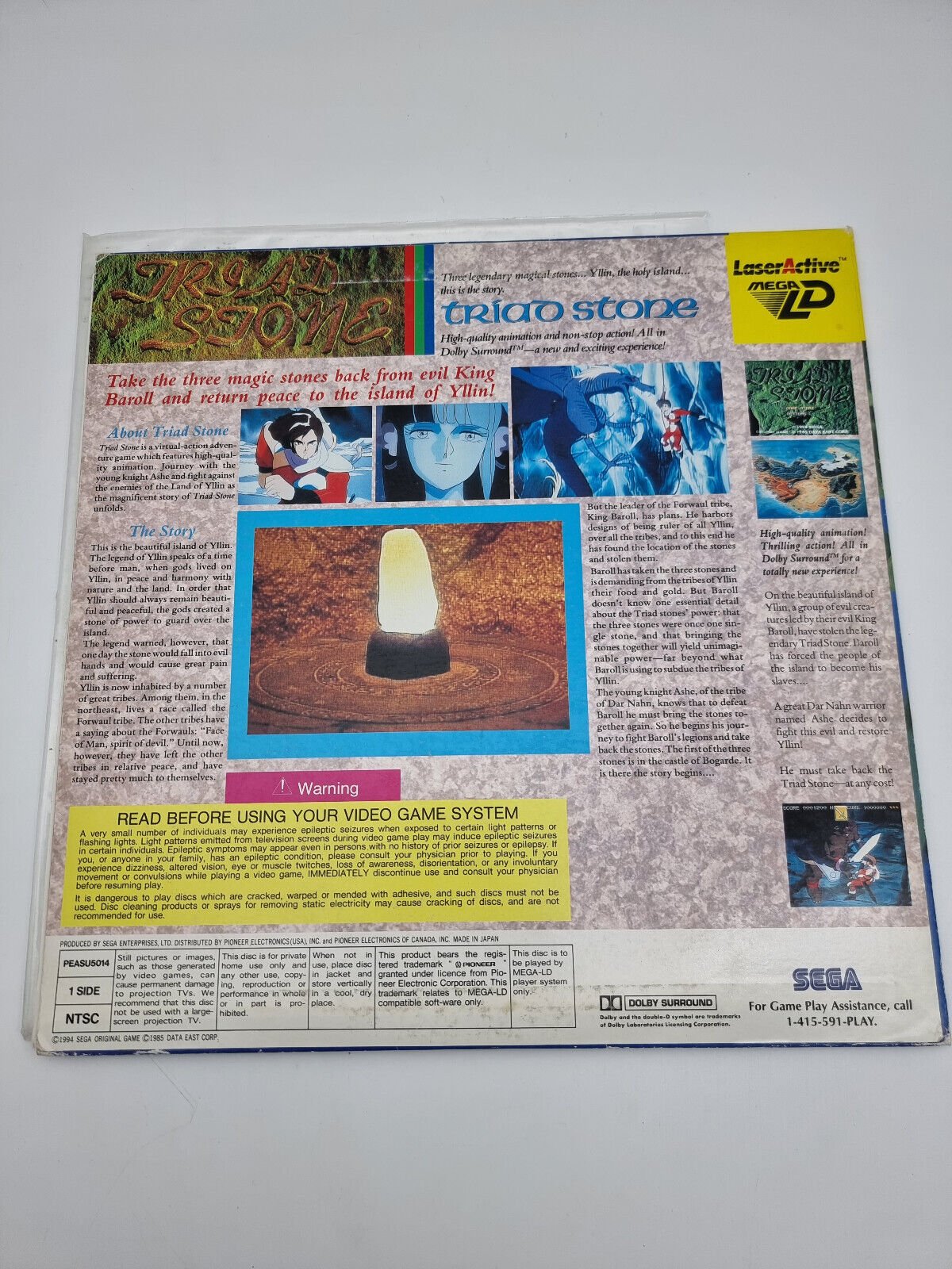 TRIAD STONE MEGA LD LASERACTIVE PIONEER USA VERSION USED TESTED - Image 2