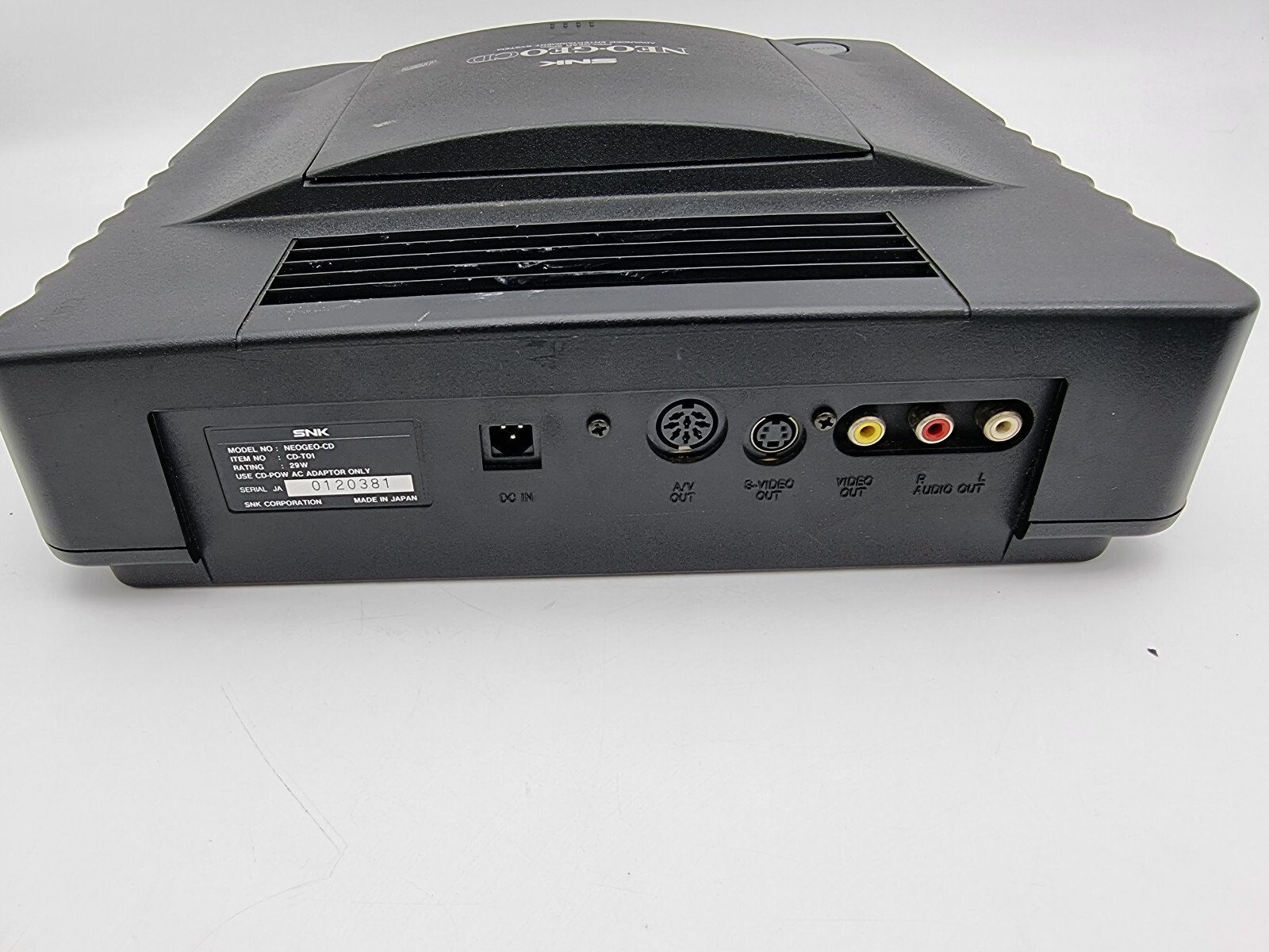 NEO GEO CD CONSOLE NO BOX TESTED JAPAN USED AC POWER 100-240V - Image 5