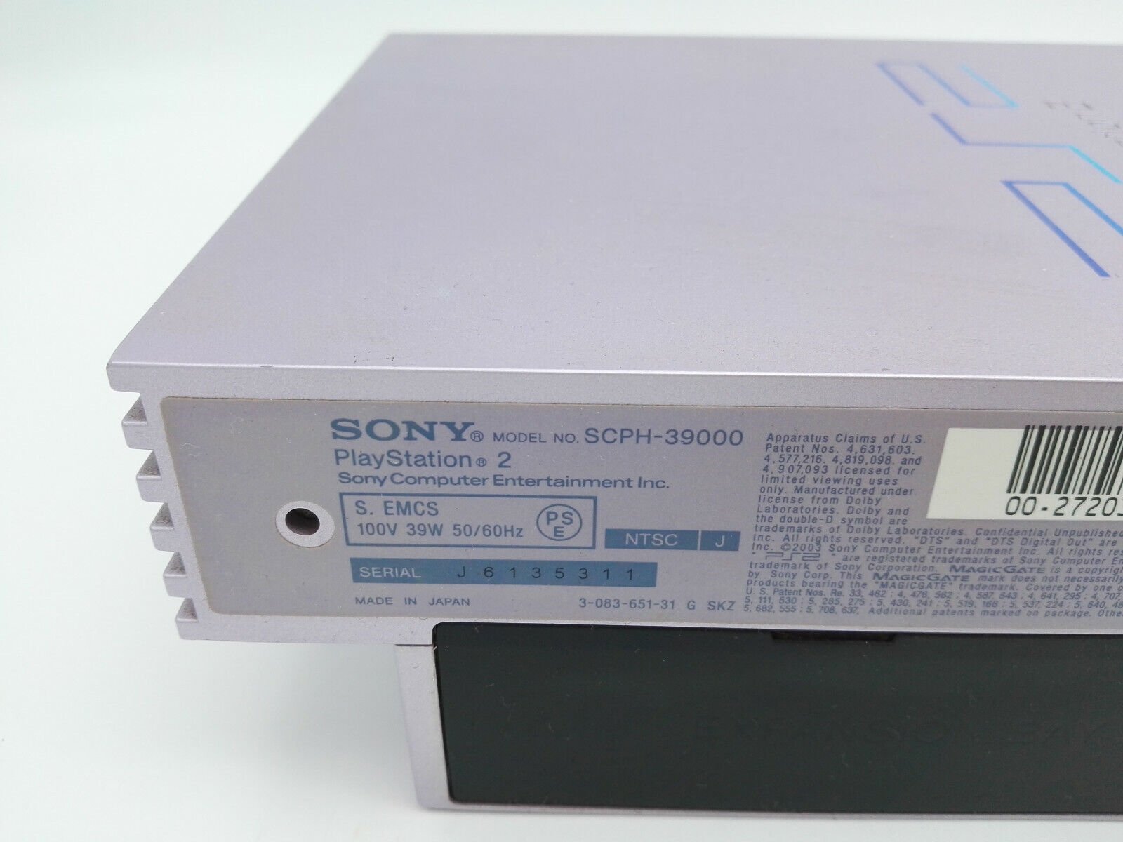 CONSOLE PLAYSTATION 2 SCPH-39000 PURPLE NO BOX TESTED JAPAN USED - Image 5