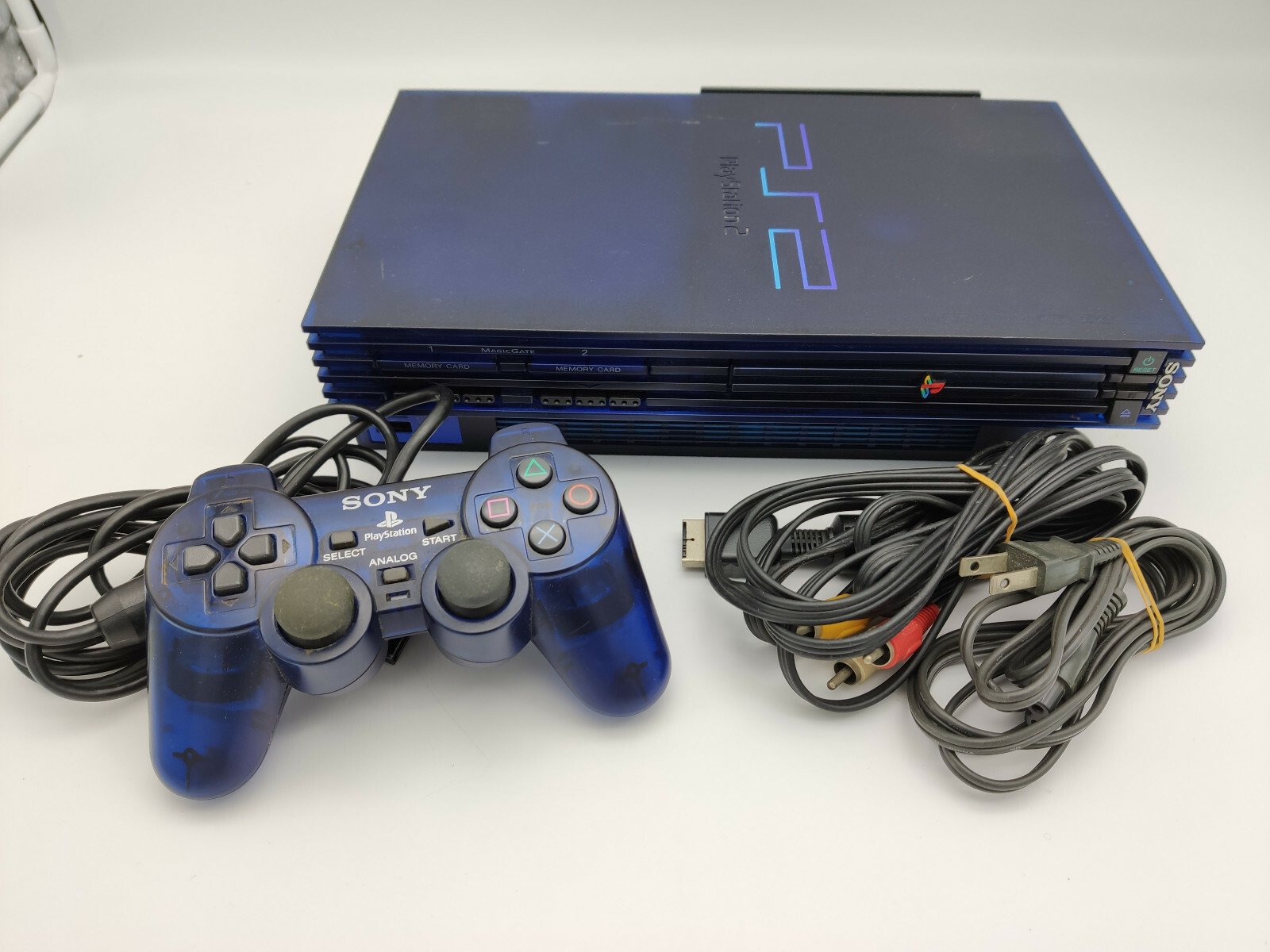 CONSOLE PLAYSTATION 2 MIDNIGHT BLUE SCPH-50000 MB/NH BOX TESTED JAPAN - Image 2
